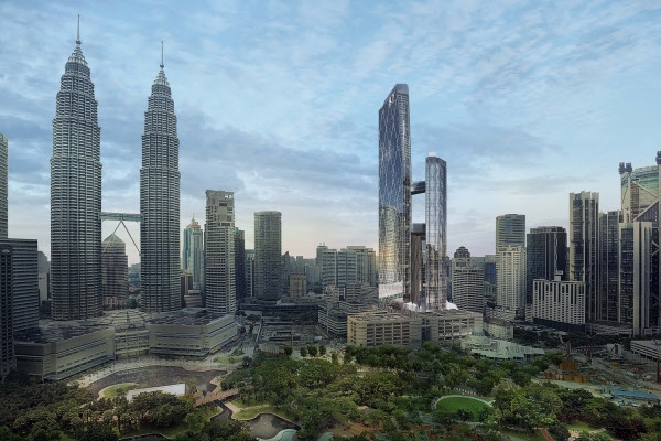 말레이시아 쿠알라룸푸르에 짓는 옥슬리 타워 조감도. (사진=쌍용건설)