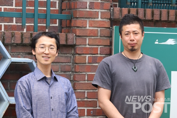 모토부 코보리 K2코리아 대표(오른쪽)와 미노루 오오쿠사 교수. (사진=김혜선 기자)