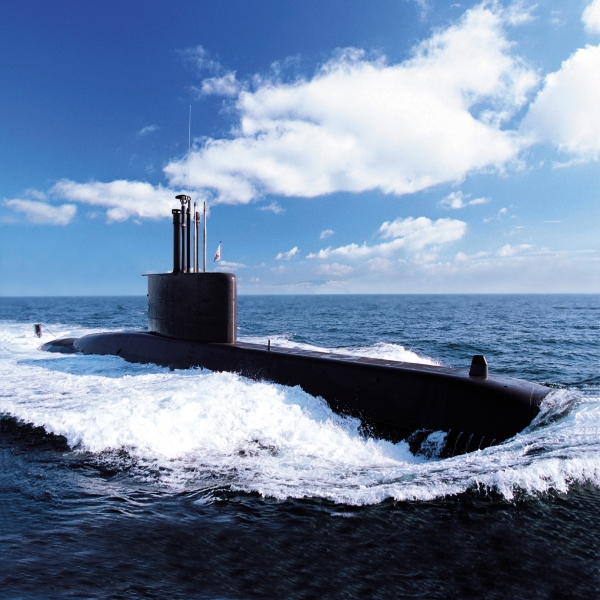 대우조선해양이 건조한 대한민국 해군의 장보고-I급 잠수함. (사진=대우조선해양)