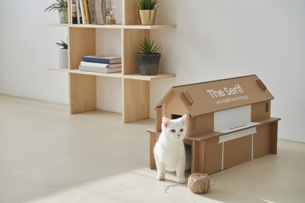 삼성전자 라이프스타일 TV 에코 패키지 고양이집 (사진=삼성전자)