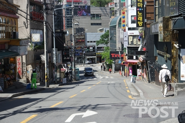 지난 13일 서울 용산구 이태원 클럽 일대 거리. (사진=이별님 기자)