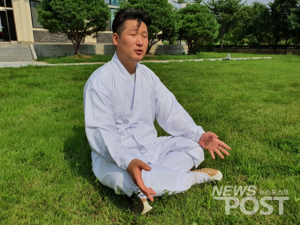 이병화 택견꾼은 전통 무예인 택견이 다른 무예만큼 대접받지 못한다고 지적했다. (사진=이상진 기자)