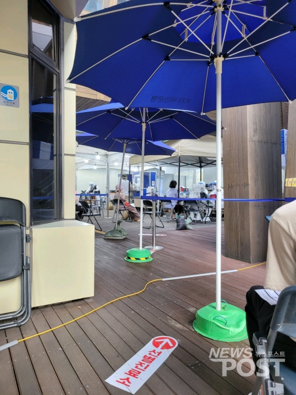 송파구 선별진료소. (사진=김혜선 기자)