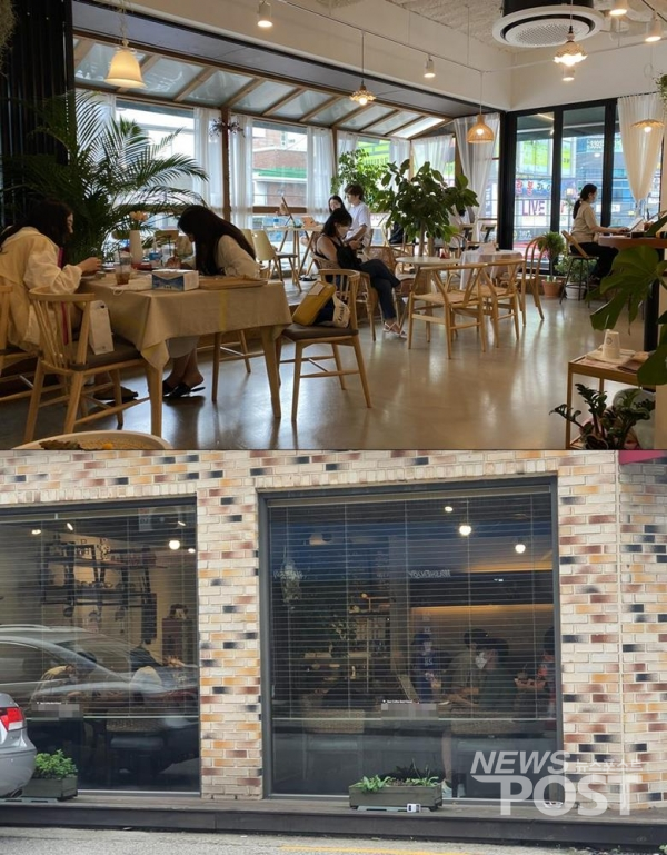 수도권 지역을 대상으로 한 사회적 거리두기 2.5단계가 시행된 가운데, 서울 개인 카페에 고객들이 몰려있다. (사진=이해리 기자)