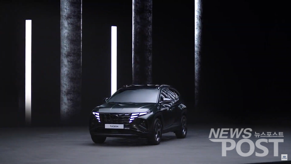 '더 올 뉴 투싼' 전면부. (사진=현대자동차 유튜브 라이브 갈무리)