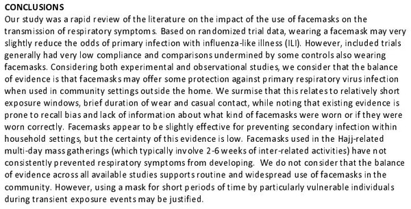 (사진=Facemasks and similar barriers to prevent respiratory illness such as COVID-19: A rapid systematic review)