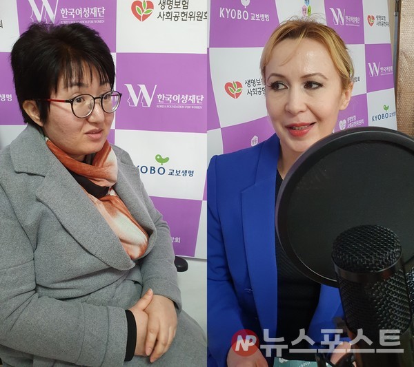 나즈굴 씨(왼쪽)과 이유진 씨는 친척들이 모이지 않는 한국 문화에선 명절 차례와 제사만이라도 모일 수 있게 유지해야 한다고 입을 모았다. (사진=뉴스포스트 이상진 기자)