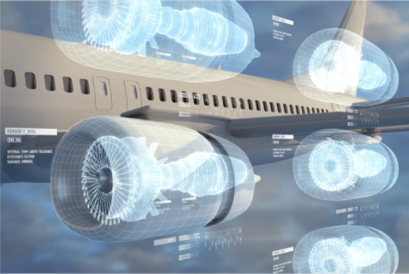 GE社는 디지털 트윈 플랫폼 '프레딕스'를 활용해 제트 엔진의 고장 여부를 예측했다. (사진=GE 공식 홈페이지)