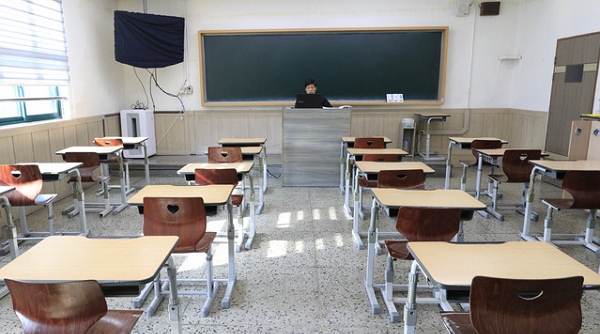 지난해 11월 2021학년도 대학수학능력 시험을 앞두고 서울 소재 한 학교에서 온라인 수업이 진행되고 있다. (사진=뉴시스)