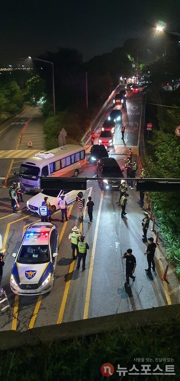 자영업자비대위는 8일 밤과 9일 새벽 이틀간 전국에서 '차량 시위'를 진행했다. (사진=이창호 자영업자비대위 공동대표 제공)