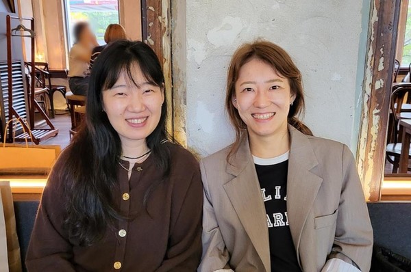 니트생활자의 전성신(왼쪽), 박은미 공동대표. (사진=뉴스포스트 이해리 기자)