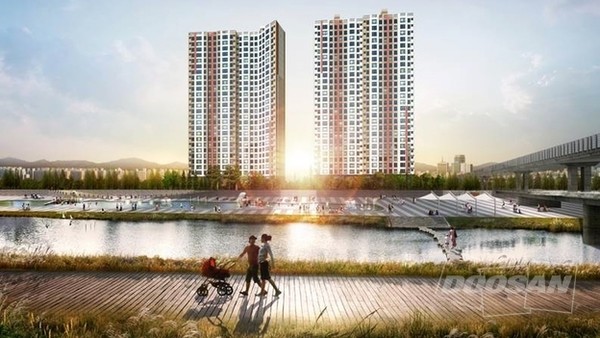 송파 두산위브 신축공사 조감도. (자료=두산건설 제공)