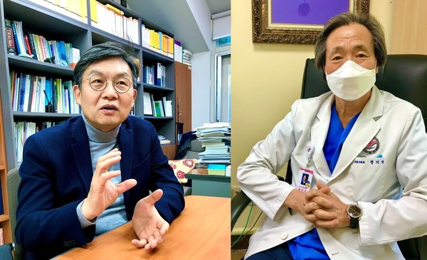 김윤 서울대 의료관리학교실 교수(왼쪽)와 정기석 한림대학교 호흡기내과 교수. (사진=뉴스포스트DB)