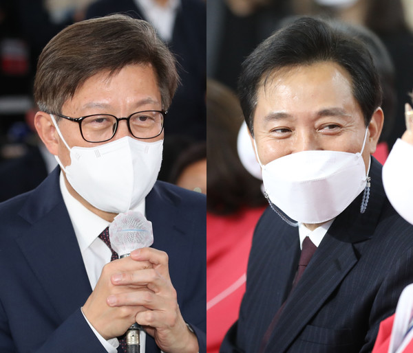 박형준 부산시장(왼쪽)과 오세훈 서울시장. (사진=뉴시스)