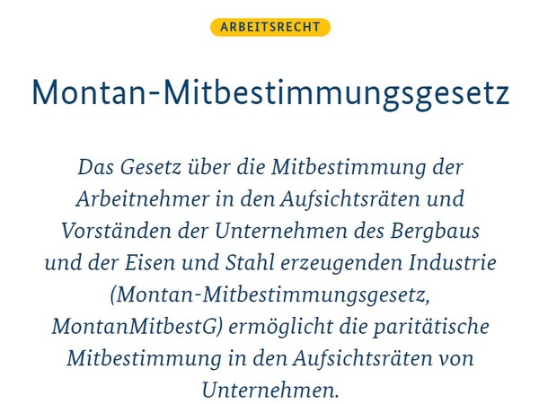 독일의 몬탄공동결정법 (자료=연방노동사회부)