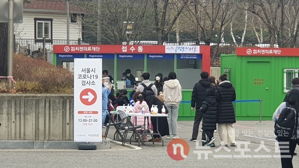 지난해 말 서울 송파구 잠실종합운동장 인근 코로나19 선별 진료소. (사진=뉴스포스트 DB)