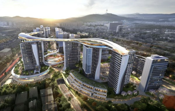 한남2구역 '한남 써밋' 조감도. (자료=대우건설)