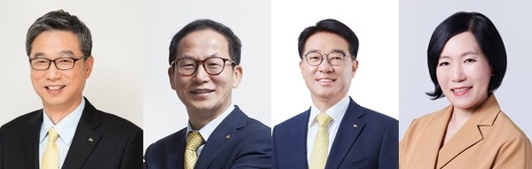 (왼쪽부터) 허인·양종희·이동철 KB금융그룹 부회장, 박정림 총괄부문장. (사진=KB금융그룹)