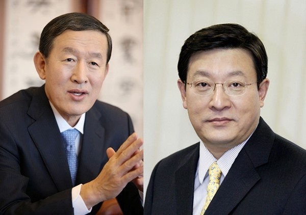 허창수 GS그룹 명예회장(왼쪽)과 허태수 GS그룹 회장. (사진=GS)