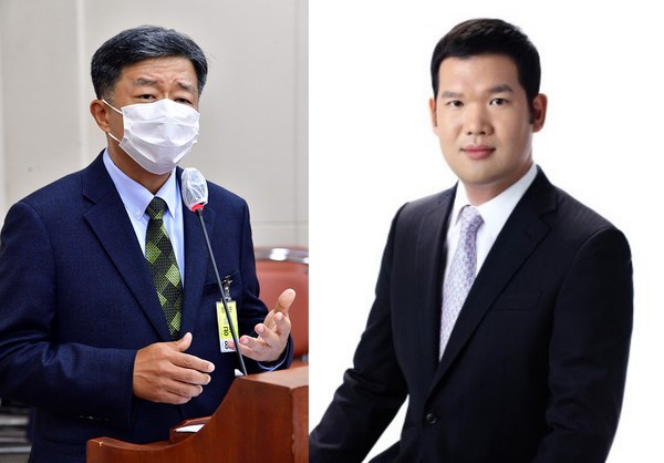GS건설 붕괴사고 등으로 올해 국감에서 '방탄역할'을 끝으로 물러나게 된 임병용 부회장(왼쪽)과 GS건설 CEO로 선임된 허윤홍 GS건설 미래혁신대표. (사진=뉴스포스트DB)
