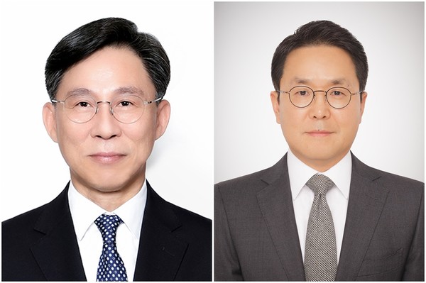 (왼쪽)홍원학 삼성생명 신임 대표이사 내정자, 이문화 삼성화재 신임 대표이사 내정자(사진=각 사 제공)