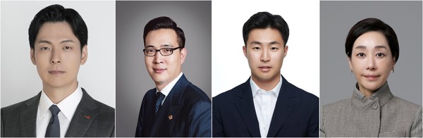 (왼쪽부터) 신유열 롯데지주 미래성장실장(전무), 김동선 한화갤러리아 전략본부장(부사장), 전병우 삼양라운드스퀘어 상무, 구지은 아워홈 부회장(사진=각 사 제공)