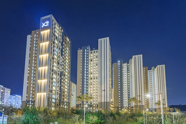 초고속정보통신 특등급 및 홈네트워크 AAA등급을 동시에 인증한 '위례자이 더 시티' 전경. (사진=GS건설)