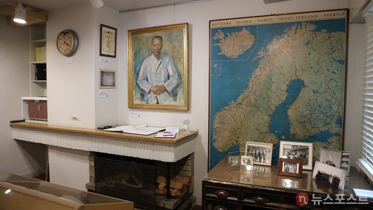 스칸디나비아 기념관. 국립중앙의료원에 파견된 스칸디나비아 의료 사절단들을 기념하는 시설이다. (사진=뉴스포스트 강대호 기자)