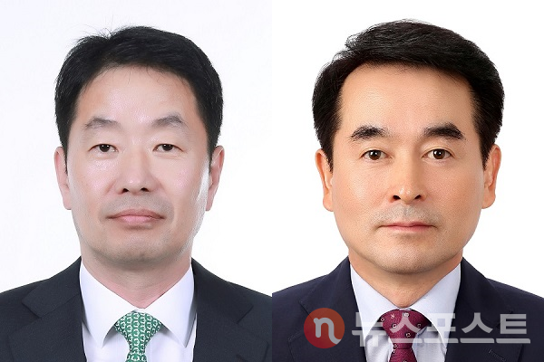(왼쪽부터) 김영기 HD현대일렉트릭 신임 대표이사, 김재을 HD현대삼호 신임 대표이사. (사진=HD현대)