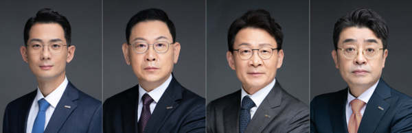 (왼쪽부터)대한전선 김준석 부사장, 호반산업 김용일 전무, 호반호텔앤리조트 강신주 전무, 호반건설 김시한 상무 (사진=호반그룹)