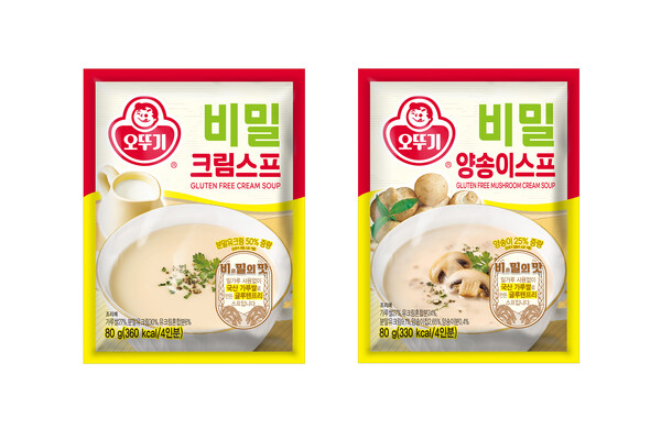 가루쌀로 만든 글루텐프리 '비(非)밀스프' 2종 (사진=오뚜기)
