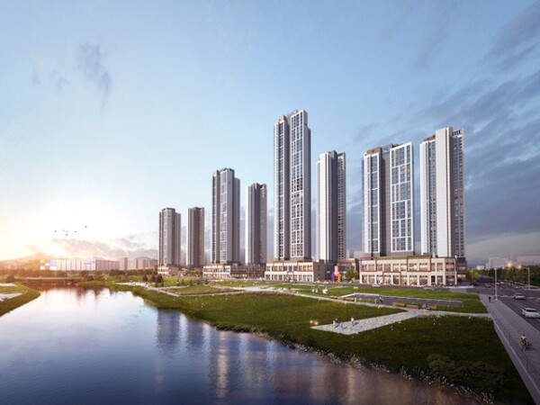 반도건설의 '고덕 유보라 더 크레스트'와 '고덕파피에르' 투시도 (사진=반도건설)