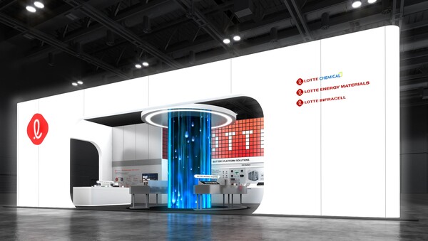 2025 인터배터리 롯데 화학군 부스 조감도. (사진=롯데케미칼)