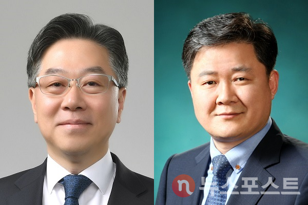 (왼쪽부터) 송명준 신임 HD현대오일뱅크 대표이사, 정임주 HD현대오일뱅크 공동대표이사. (사진=HD현대)
