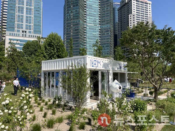 두나무가 마련한 치유정원. (사진=김윤진 기자)