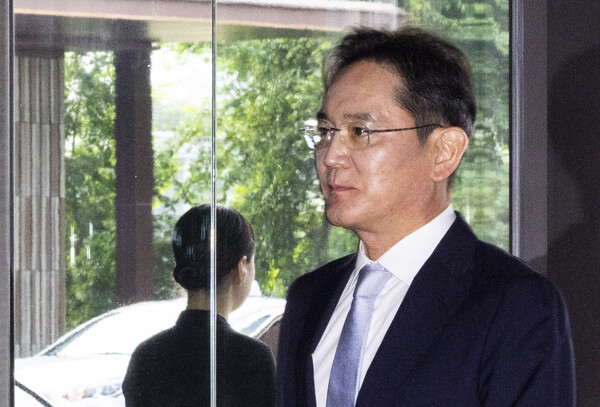 이재용 삼성전자 회장이 30일 서울 중구 신라호텔에서 열린 2025년 삼성호암상 시상식에 참석하고 있다. (사진=뉴시스)