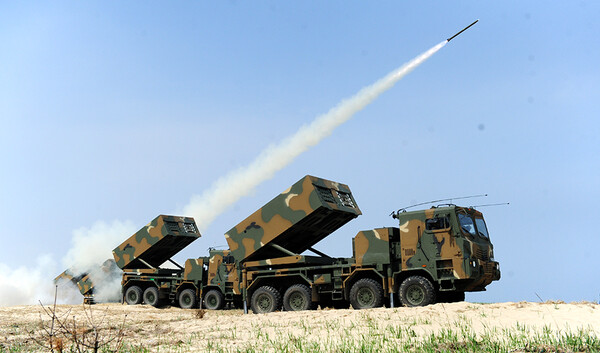 한화에어로스페이스가 개발한 다연장 로켓 '천무 K-239' (사진=한화에어로스페이스)