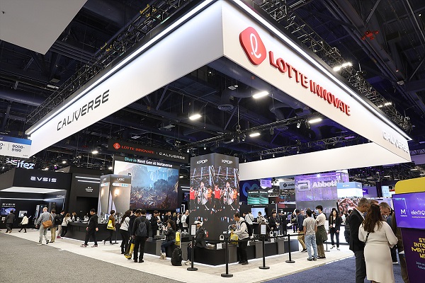 롯데이노베이트가 운영한 'CES 2025' 부스. (사진=롯데지주)