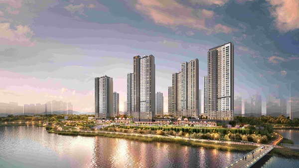 충북 천안 'e편한세상 성성호수공원' 단지 투시도. (사진=DL이앤씨)