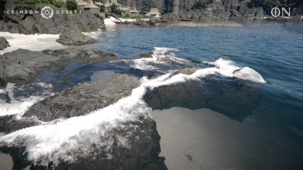 블랙스페이스 엔진 Shallow Water 기능을 적용한 물결 모습. (사진=붉은사막 공식 유튜브 채널)
