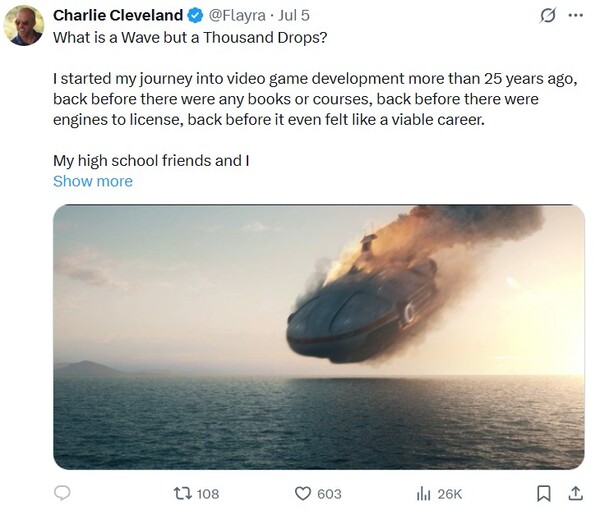 찰리 클리브랜드 언노운월즈 창업주는 경질 뒤인 지난 5일(현지 시간) 심경을 밝혔다. (사진=찰리 클리브랜드 X) 