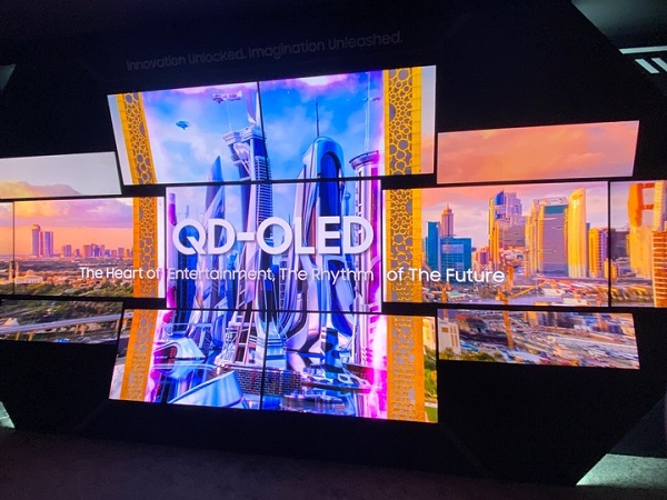 SDC가 지난 2023년 1월 미국 라스베가스에서 공개한 '퀀텀닷 OLED' 신기술. (사진=SDC)